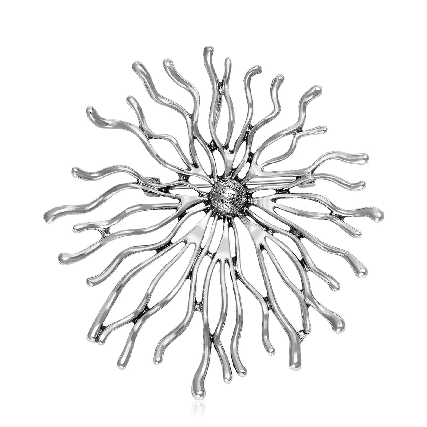 Enamel Abstract Sun Brooch – Radiate Your Style