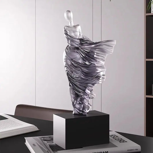 Nordic Abstract Character Resin Sculpture