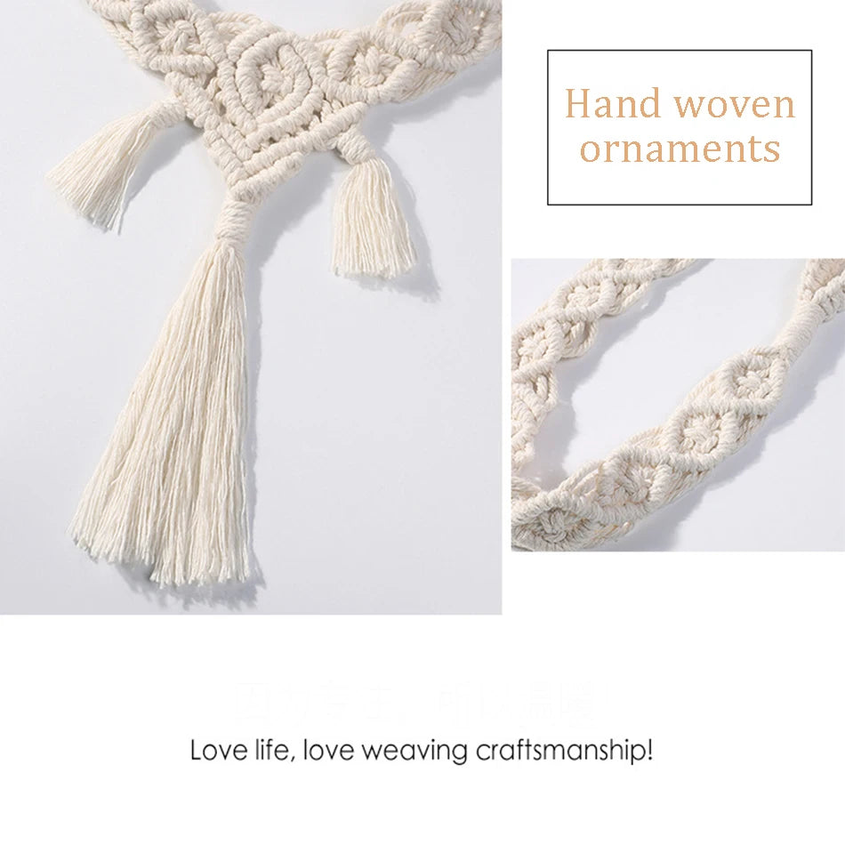 Handwoven Cotton Curtain Tassel — Soft Boho Detail for Your Home