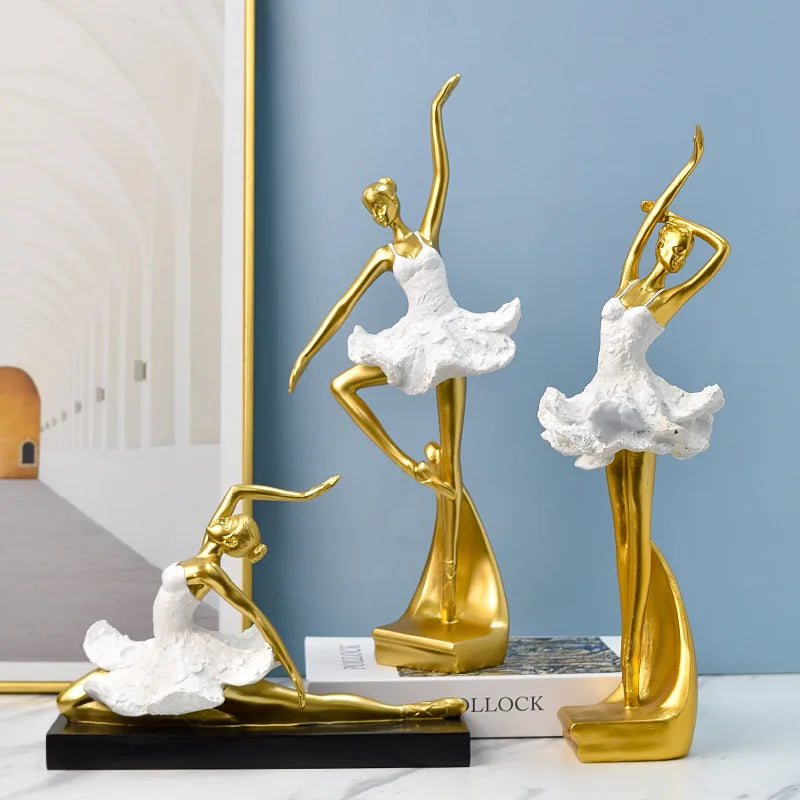 Golden Running Man Sculpture – Dynamic Accent for Modern Spaces