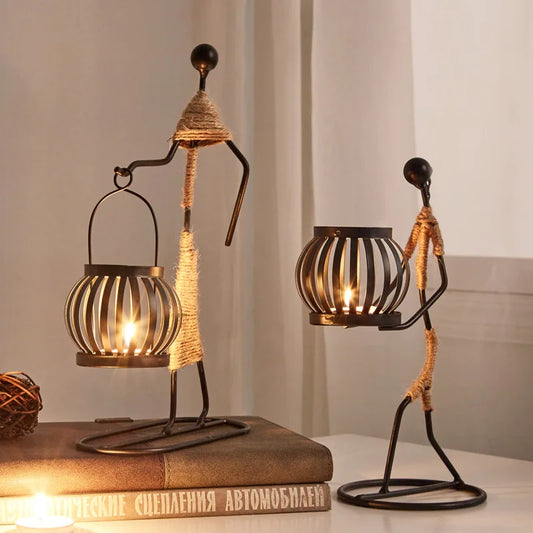 Modern Iron Figurine Candle Holders – For Calm Evenings and Special Occasions