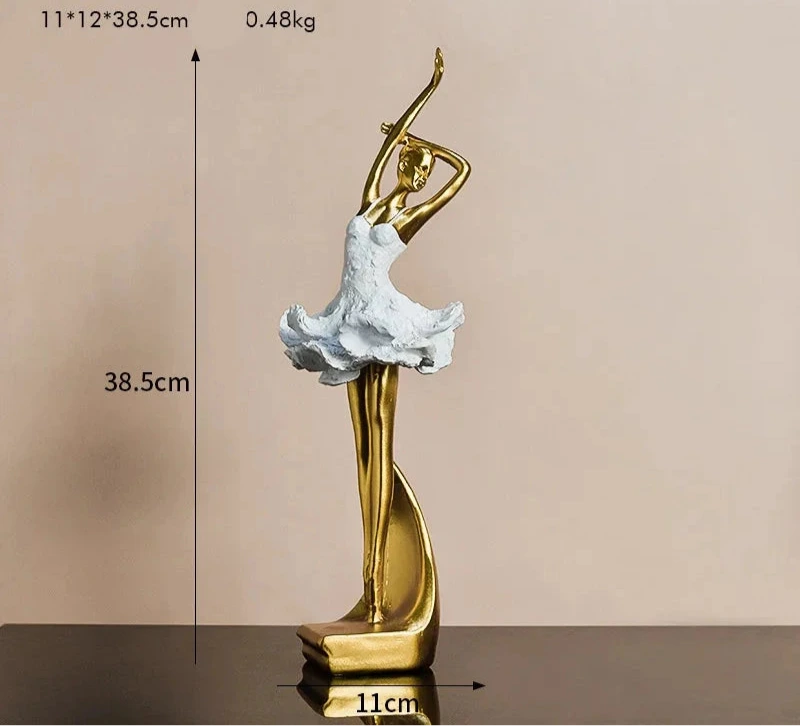Golden Running Man Sculpture – Dynamic Accent for Modern Spaces