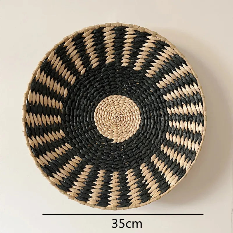Handwoven Rattan Wall Ornament — Natural Art for Your Home
