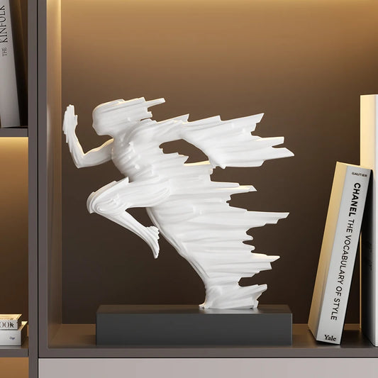 Abstract Resin Running Man Sculpture – Energy in Motion for Modern Spaces