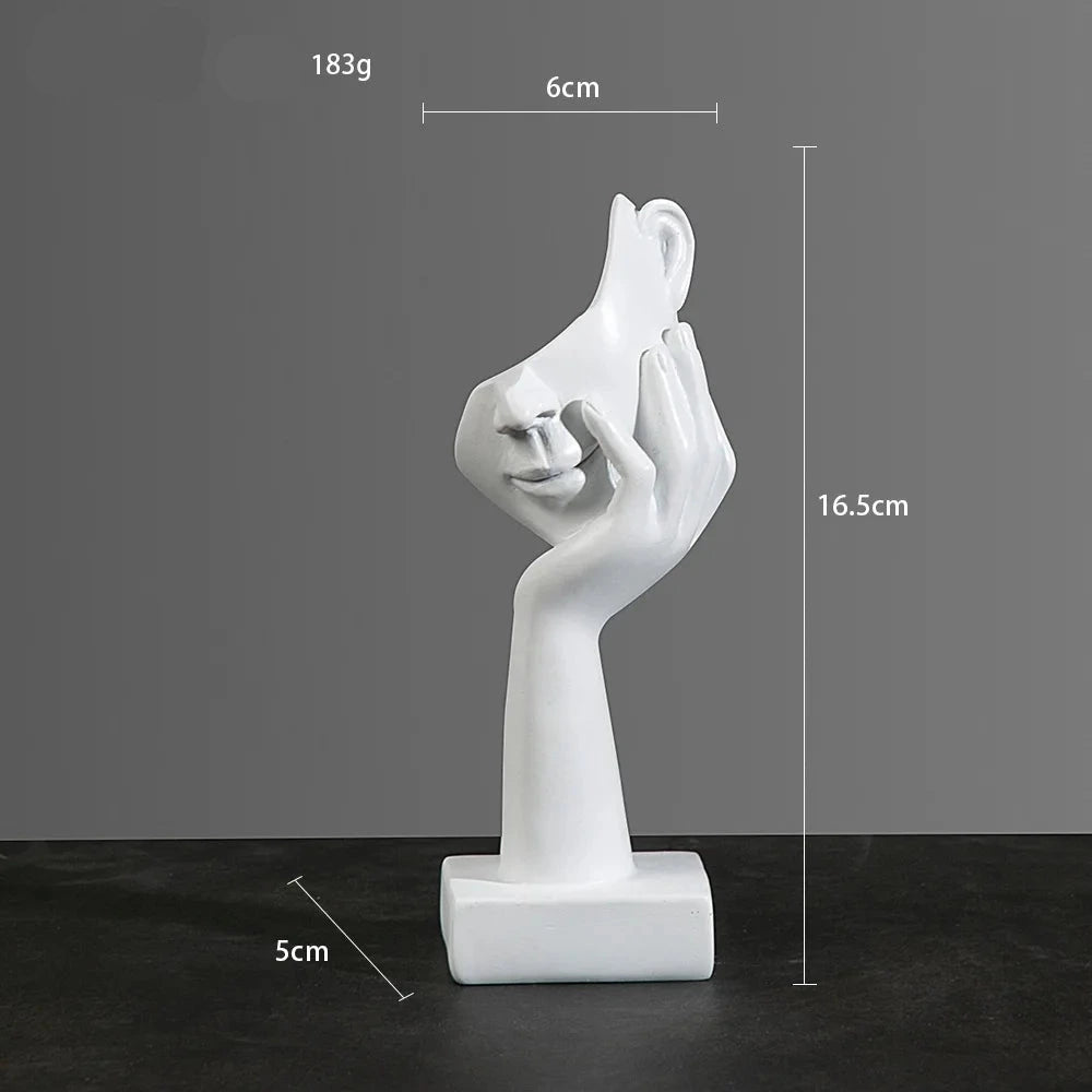 Abstract Resin Face with emotions Statue – Thoughtful Modern Accent for Your Space