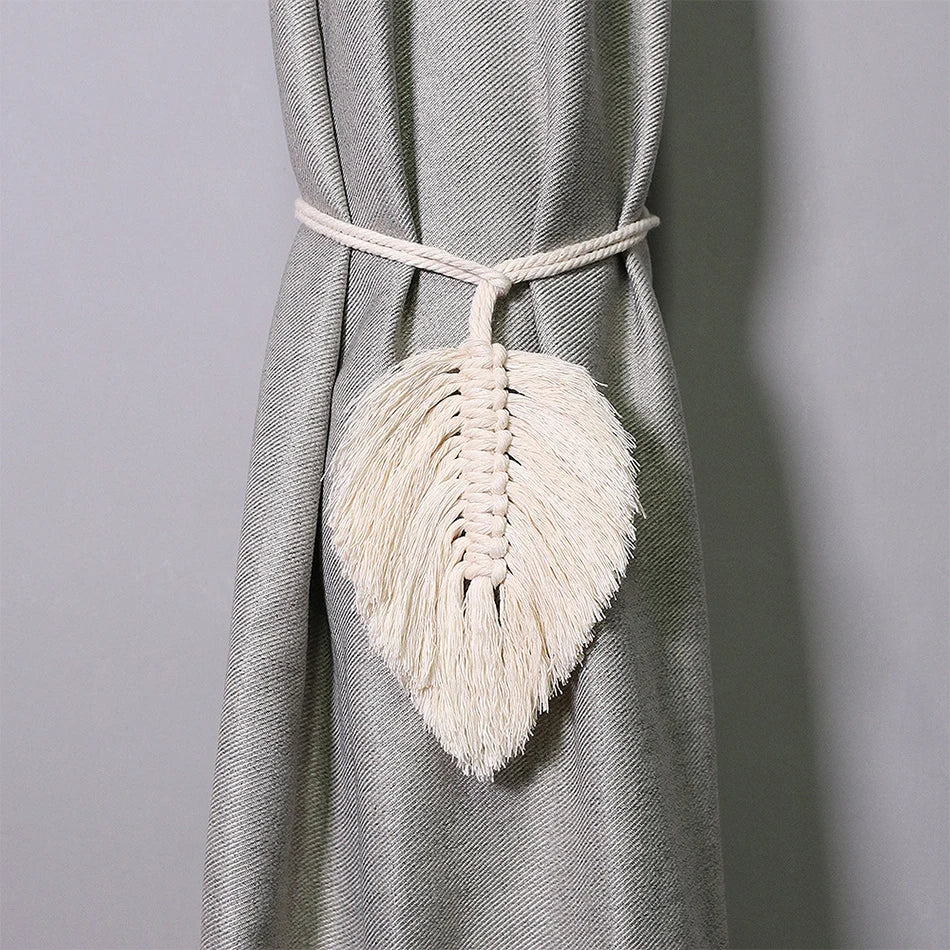 Handwoven Cotton Curtain Tassel — Soft Boho Detail for Your Home