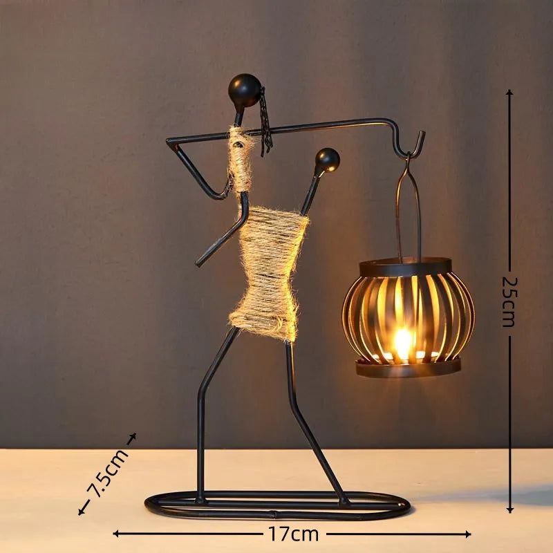 Modern Iron Figurine Candle Holders – For Calm Evenings and Special Occasions
