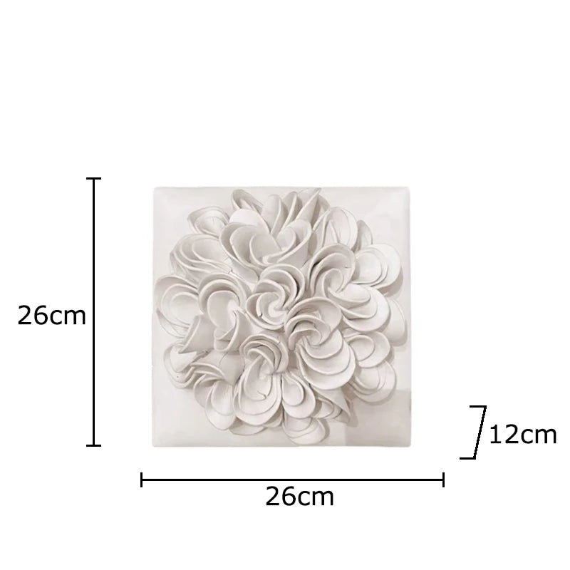 Set of Designer Textured Ceramic Wall Panels – Modern Square Relief Art