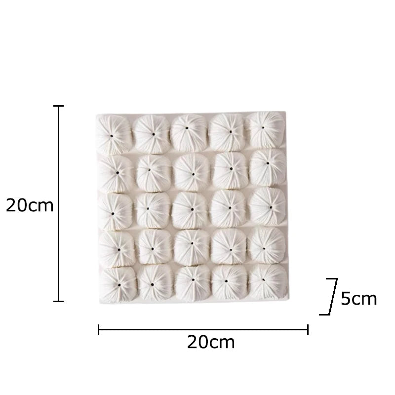 Set of Designer Textured Ceramic Wall Panels – Modern Square Relief Art