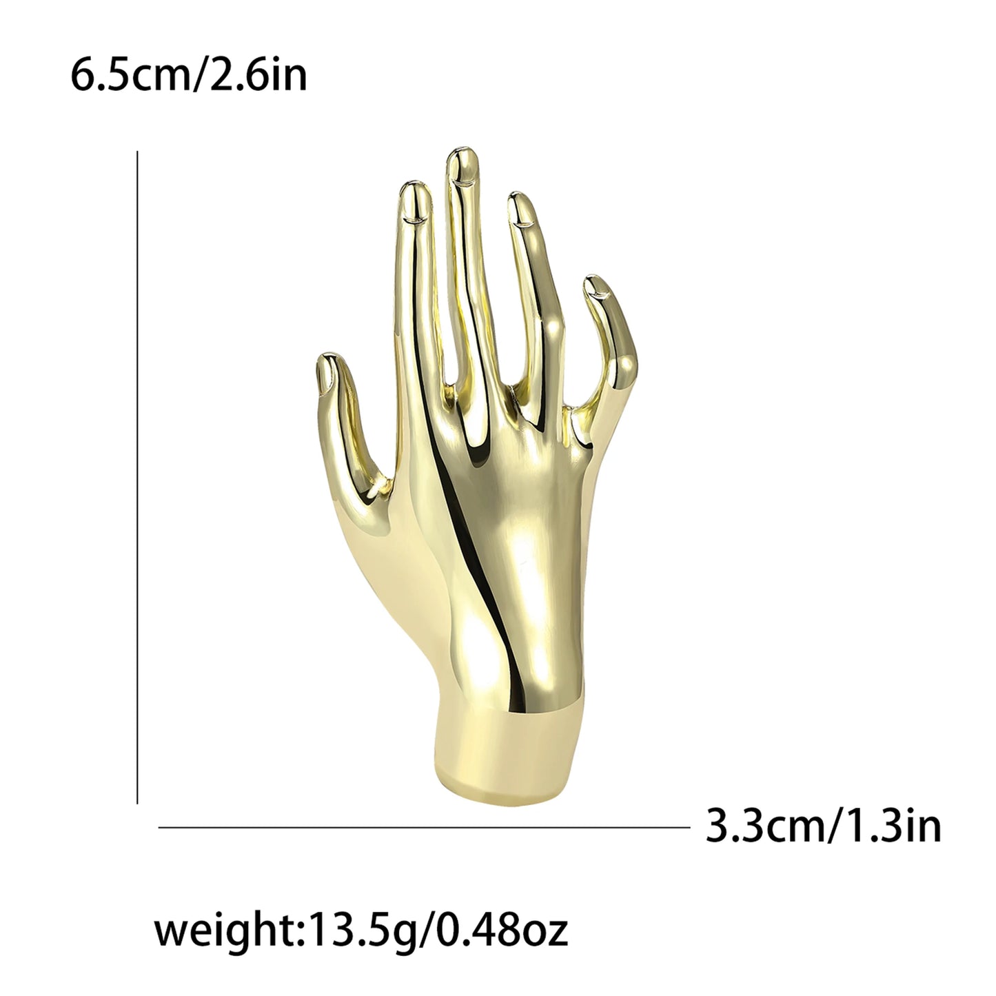 Glossy Hand Brooch – Expressive Detail for Any Look