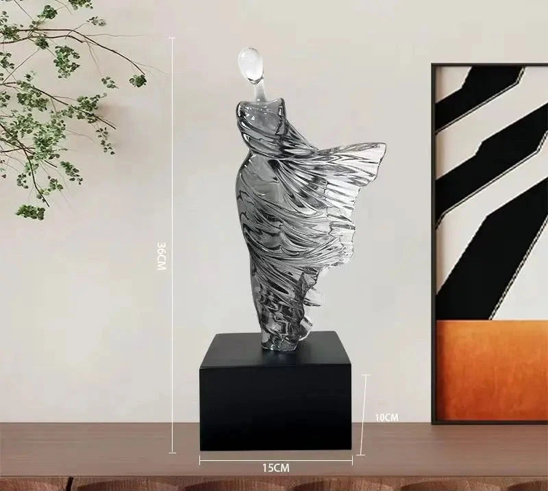 Nordic Abstract Character Resin Sculpture