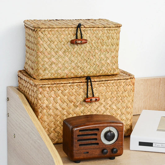 Handwoven Seagrass Storage Box — Natural Harmony for Every Space