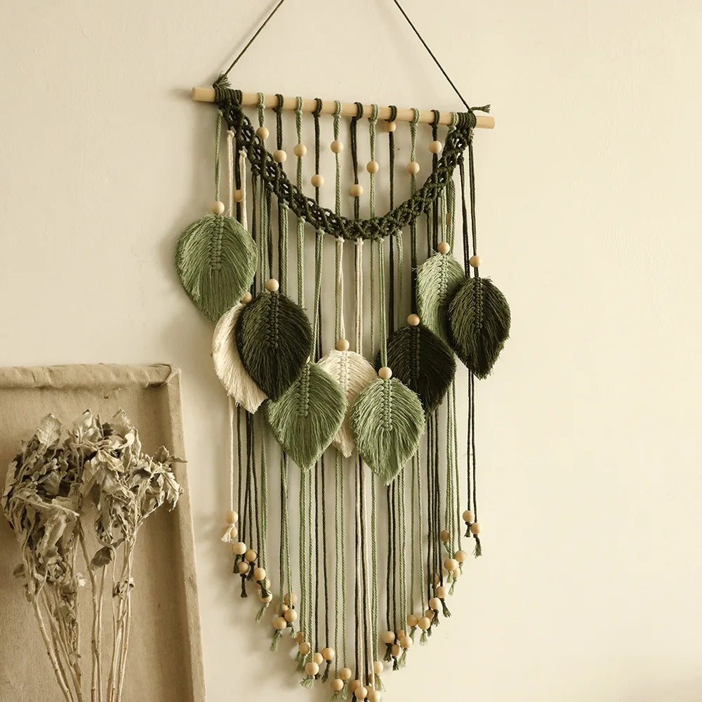 Leaf Macrame Wall Hanging — Boho Touch of Nature