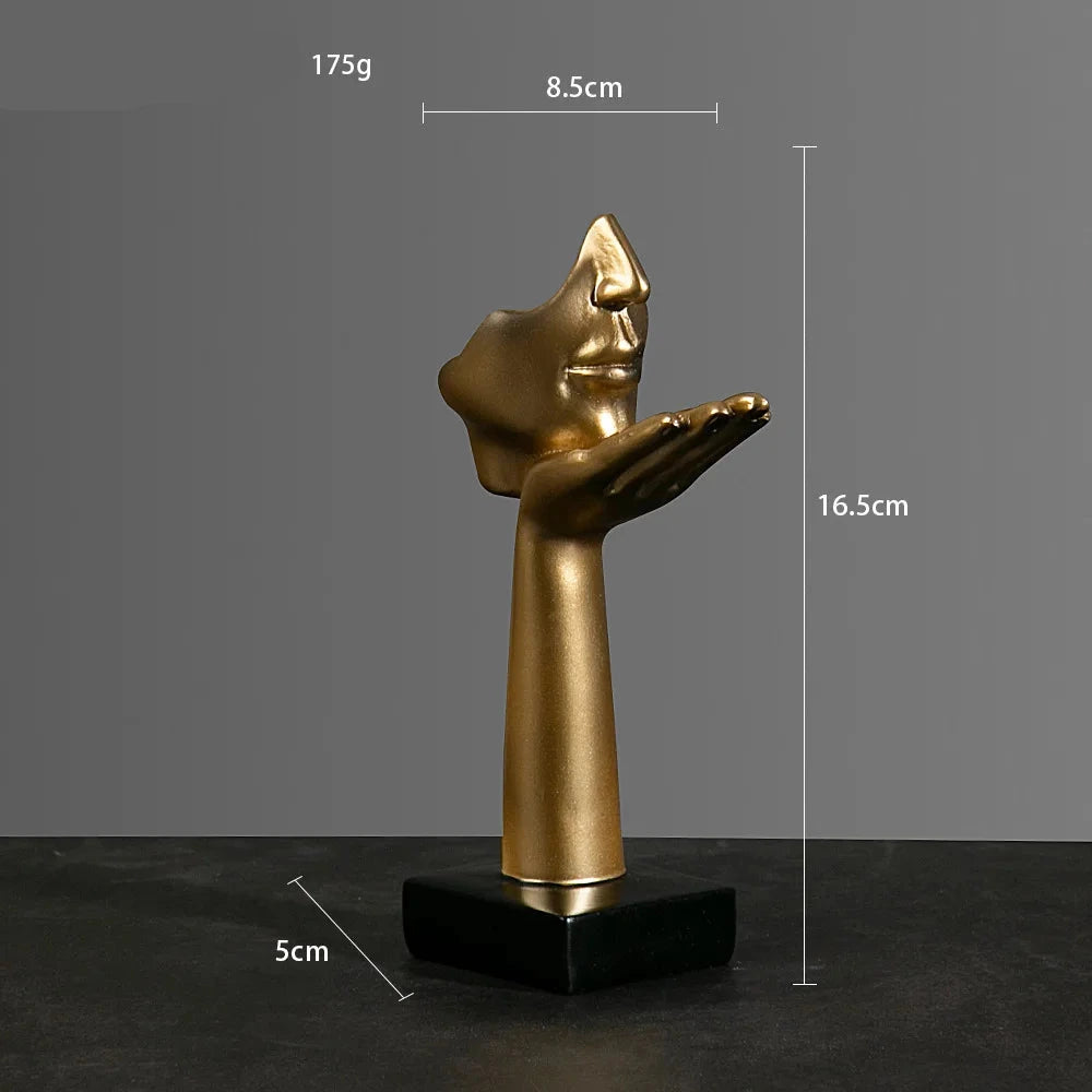 Abstract Resin Face with emotions Statue – Thoughtful Modern Accent for Your Space
