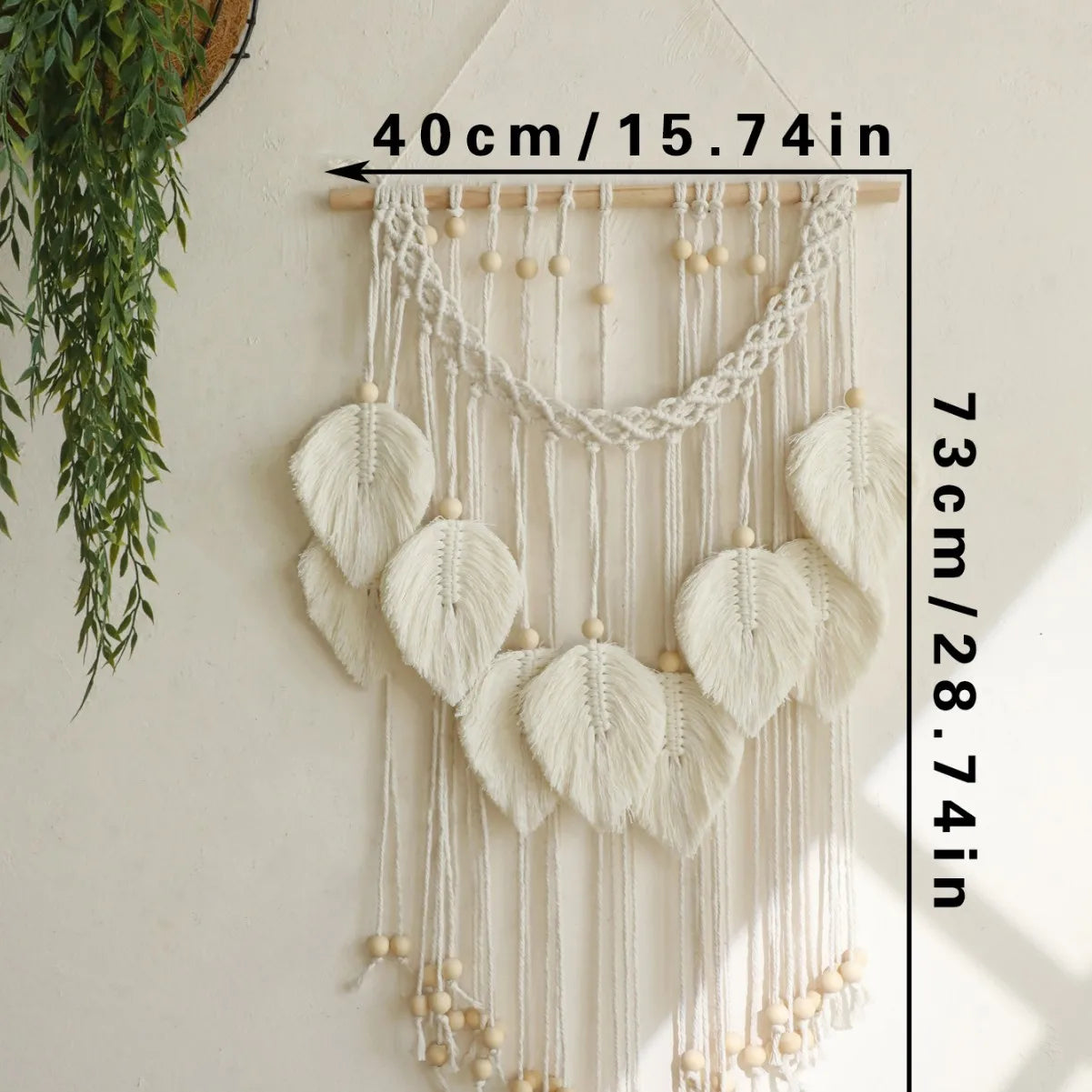 Leaf Macrame Wall Hanging — Boho Touch of Nature