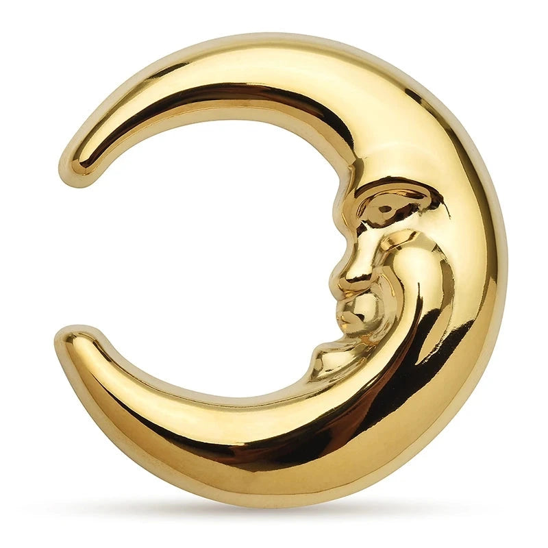 Crescent Moon Stainless Steel Brooch – A Symbol of Subtle Radiance