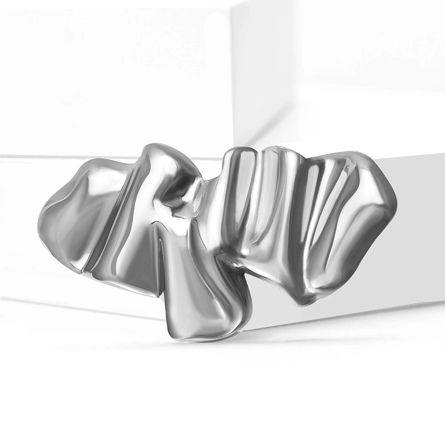Set of Stainless Steel Irregular Difrent Brooches – Modern Geometric Accents