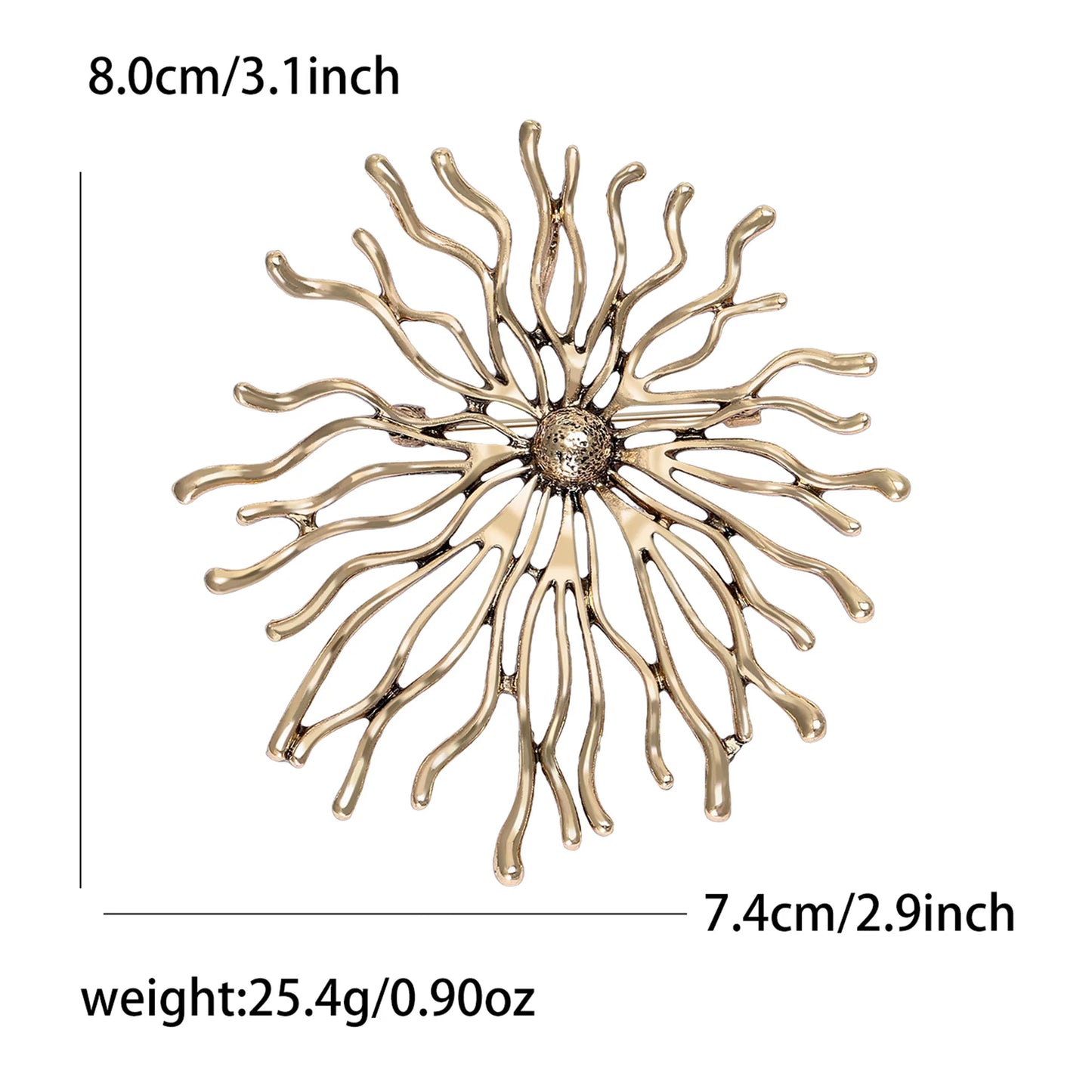 Enamel Abstract Sun Brooch – Radiate Your Style