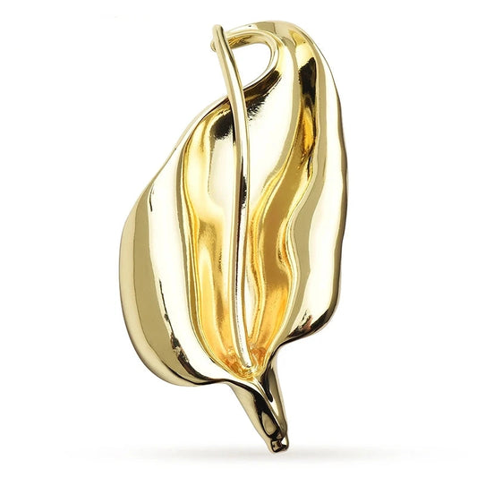 Stainless Steel Lily Brooch — Elegant Simplicity for Any Look