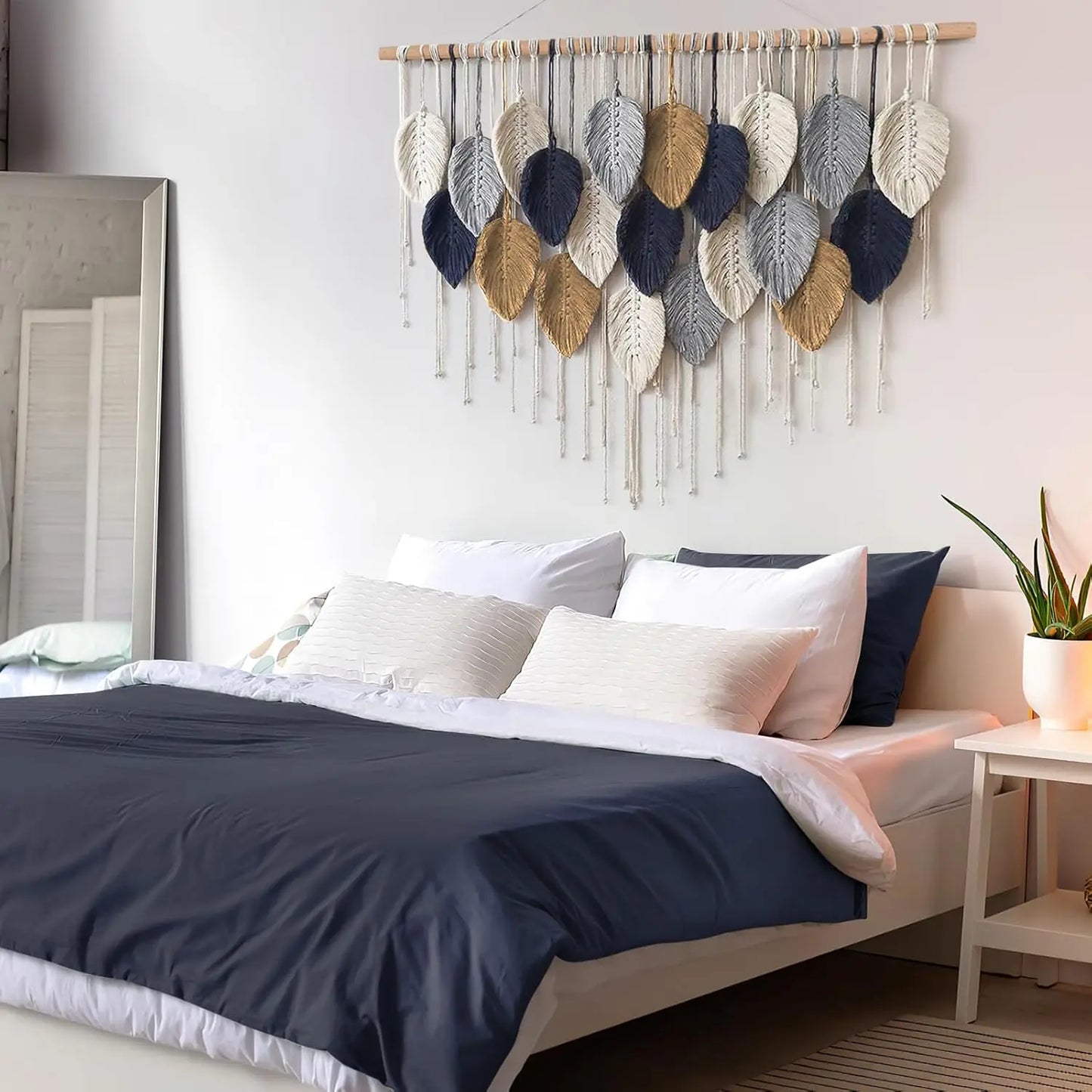Macrame Leaf Wall Hanging – Boho Texture & Tranquility for Your Home