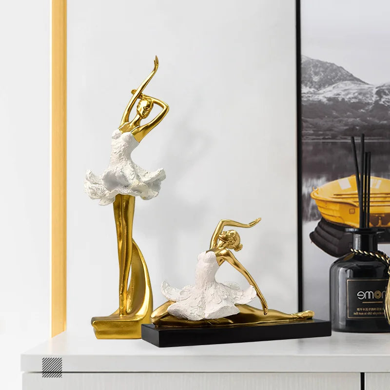 Golden Running Man Sculpture – Dynamic Accent for Modern Spaces