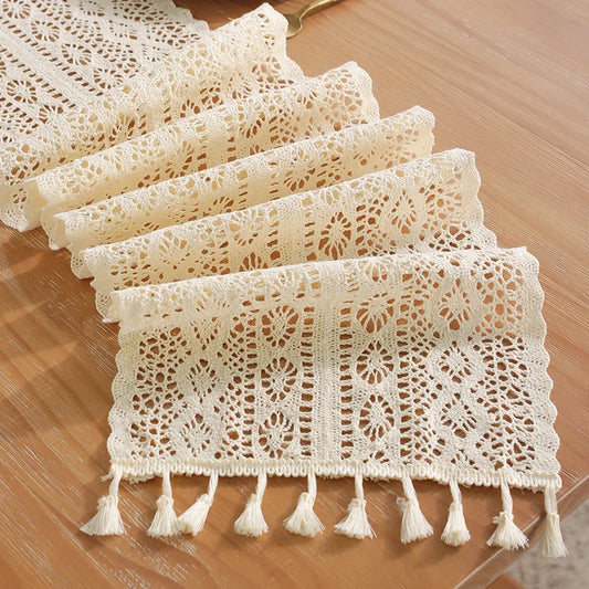 Boho Macrame Table Runner – Handwoven Elegance for Your Dining Space