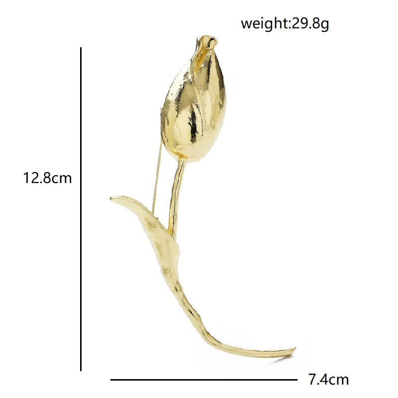 Large Tulip Flower Brooch – Elegant Statement for Every Occasion