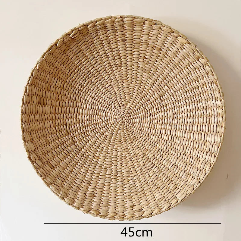 Handwoven Rattan Wall Ornament — Natural Art for Your Home