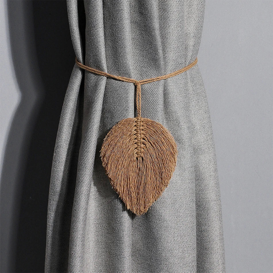 Handwoven Cotton Curtain Tassel — Soft Boho Detail for Your Home