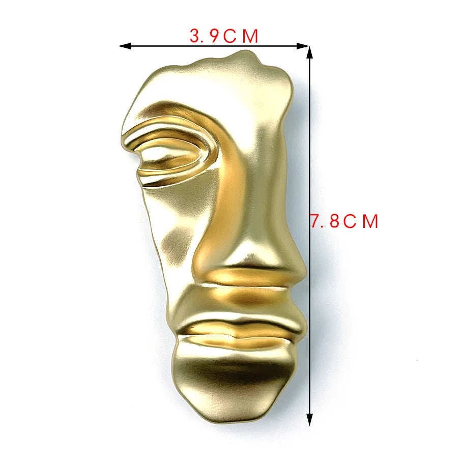 Half Face Statement Brooch – Artful Expression for Every Day
