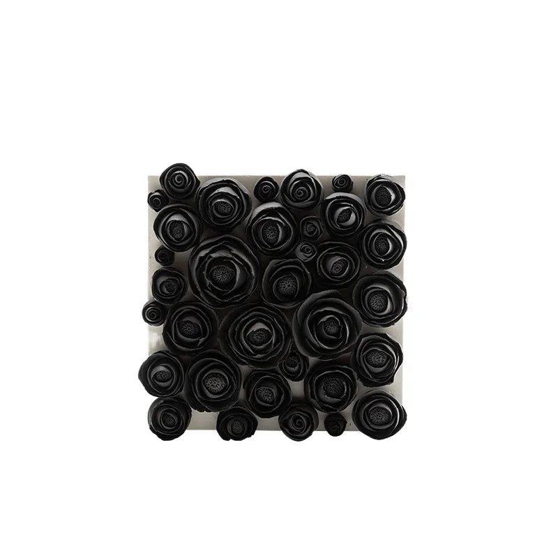 Set of Designer Textured Ceramic Wall Panels – Modern Square Relief Art