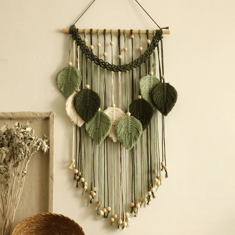Leaf Macrame Wall Hanging — Boho Touch of Nature