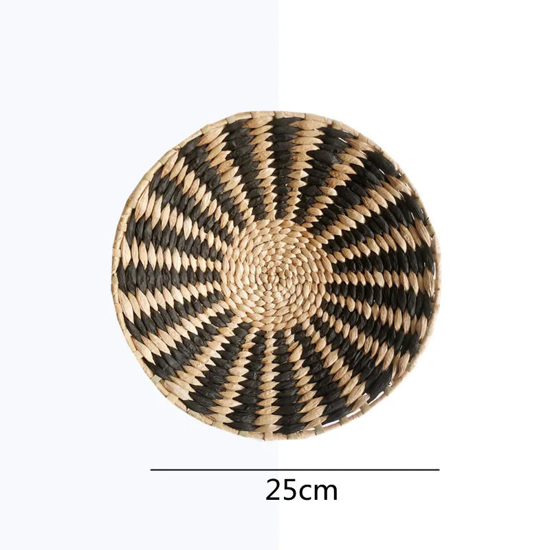 Handwoven Rattan Wall Ornament — Natural Art for Your Home