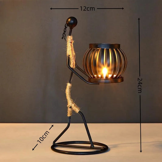 Modern Iron Figurine Candle Holders – For Calm Evenings and Special Occasions